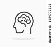 human brain icon in line style. ... | Shutterstock .eps vector #1654773328