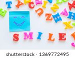 word smile made of colorful... | Shutterstock . vector #1369772495