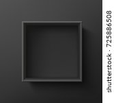 black empty box on black... | Shutterstock .eps vector #725886508