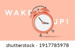 red alarm clock isolated on... | Shutterstock .eps vector #1917785978