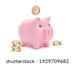 3d realistic moneybox in the... | Shutterstock .eps vector #1929709682