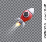 3d realistic rocket isolated on ... | Shutterstock .eps vector #2060246285