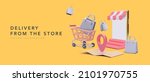 banner delivery from the store... | Shutterstock .eps vector #2101970755