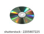 Compact Disc on white background with clipping path.