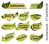 eco products badges set.... | Shutterstock .eps vector #1716505618