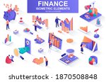 finance bundle of isometric... | Shutterstock .eps vector #1870508848