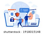 biometric access control web... | Shutterstock .eps vector #1918015148