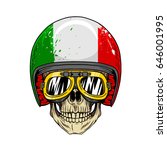 Biker Skull Style Cool Wearing...