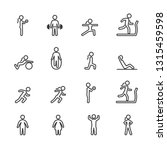 vector set of fitness people... | Shutterstock .eps vector #1315459598