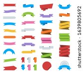 vector set of color ribbon... | Shutterstock .eps vector #1639805692