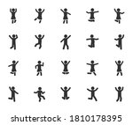 vector set of happy people flat ... | Shutterstock .eps vector #1810178395