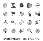 vector set of goal flat icons.... | Shutterstock .eps vector #1831737772