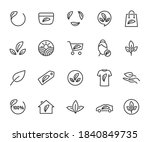 vector set of organic product... | Shutterstock .eps vector #1840849735