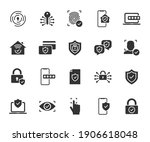 vector set of security flat... | Shutterstock .eps vector #1906618048