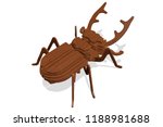 3d Rendering Of A Wooden Stag...