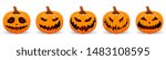 set pumpkin on white background.... | Shutterstock .eps vector #1483108595