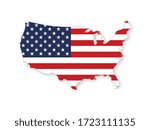map of the usa with the... | Shutterstock .eps vector #1723111135