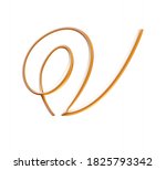 golden 3d alphabet  embossed... | Shutterstock . vector #1825793342