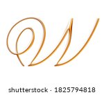 golden 3d alphabet  embossed... | Shutterstock . vector #1825794818