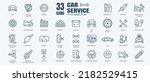 car service icon set with...