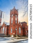 Small photo of Vintage Historic Grace AME Zion Church building at downtown Charlotte North Carolina