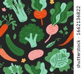 veggies pattern  seamless... | Shutterstock .eps vector #1662136822