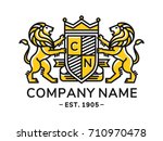 lion heraldry emblem modern... | Shutterstock .eps vector #710970478