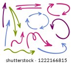 hand drawn diagram arrow icons... | Shutterstock .eps vector #1222166815