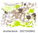 gouache paint stains grunge... | Shutterstock .eps vector #2017242842