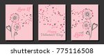 pink grey dandelion flowers... | Shutterstock .eps vector #775116508
