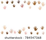 hands border  palms frame... | Shutterstock .eps vector #784547368
