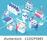 printing house polygraphy... | Shutterstock .eps vector #1120295885