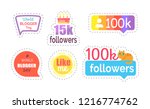 followers and kitten on ribbon  ... | Shutterstock .eps vector #1216774762
