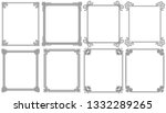ornamental corners in different ... | Shutterstock . vector #1332289265