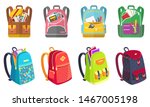 colored school backpack.... | Shutterstock .eps vector #1467005198