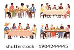 set of theme of people having... | Shutterstock .eps vector #1904244445