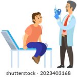 doctor making treatment with... | Shutterstock .eps vector #2023403168