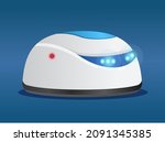 futuristic robot cleaner with... | Shutterstock .eps vector #2091345385