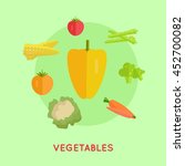 set of vegetables vector. flat... | Shutterstock .eps vector #452700082