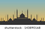 minarets and domes at sunset | Shutterstock .eps vector #143890168