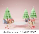 cylinder podium and minimal... | Shutterstock . vector #1852890292