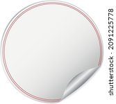 white round sticker vector... | Shutterstock .eps vector #2091225778
