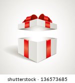 vector open gift box... | Shutterstock .eps vector #136573685
