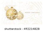 vector christmas greeting card... | Shutterstock .eps vector #492214828