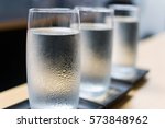 Row Of Ice Cold Water Glass