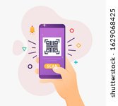 people use smartphone to qr... | Shutterstock .eps vector #1629068425