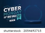 cyber monday sale banner... | Shutterstock .eps vector #2054692715