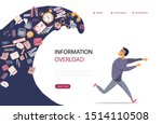 concept of information overload ... | Shutterstock .eps vector #1514110508