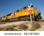 High Speed Union Pacific Train...