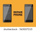 Phone Repairs Flat Design Sign. ...